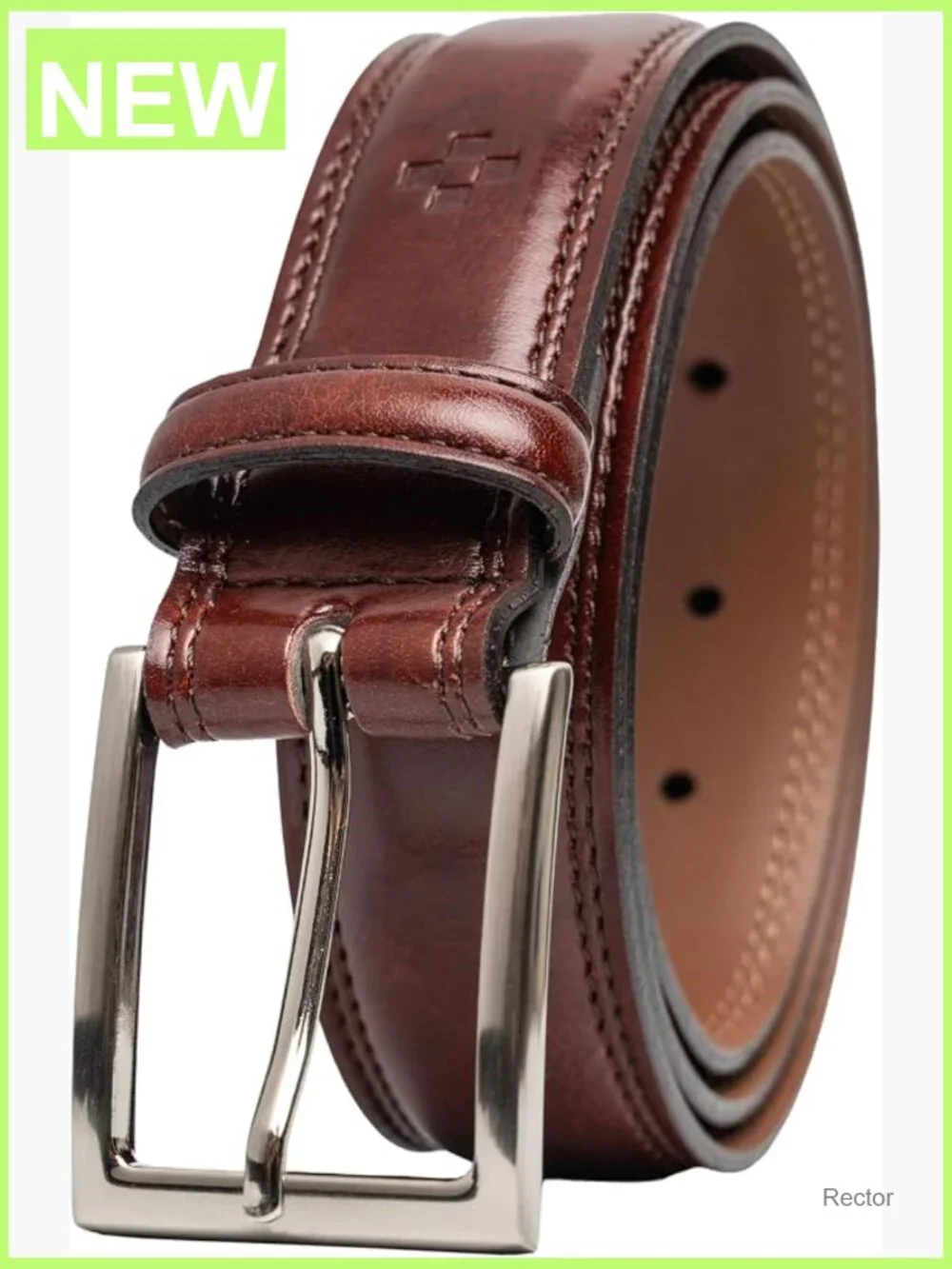 Men's Double Stitch Genuine Leather Belt 32